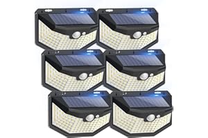 OKOUSE Focos LED Exterior Solares con Sensor de Movimiento IP67 Impermeable Luz Solar Exterior Jardin, Lampara Solar Exterior con Múltiples Superficies Iluminadas Para Exteriores Jardin, Garaje, 6 Paquete