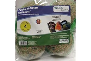 VWPEYY Palline di Grasso agli Insetti Gourmet Baviccchi n4 x 90 gr