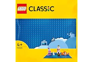 LEGO 11025 Classic Blaue Bauplatte, quadratische Grundplatte mit 32x32 Noppen als Basis für Konstruktionen und für weitere Sets, Konstruktionsspielzeug für Kinder