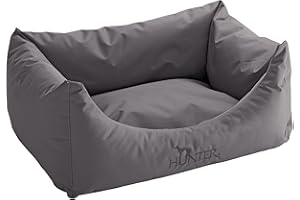 HUNTER Sofá para Perros Gent Antibacteriano Repelente al Agua y al Suelo, pequeño, 45 x 60 cm, Gris