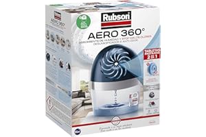 Rubson AERO 360º Deshumidificador recargable (1 dispositivo y 1 tableta de 450 g), absorbe humedad, previene la condensación y los malos olores, antihumedad absorbente