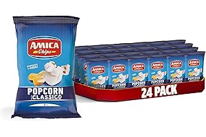 AMICA Chips | Pop Corn Gusto Classico, Snack Salati Scoppiati ad Aria, Con Olio di Semi di Girasole, 24 Pezzi x 32 gr