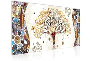 Runa Art Cuadro Decorativo Gustav Klimt Árbol De La Vida 1 Parte Moderno Cuadro Lienzo no Tejido para Sala Resumen Árbol Vistoso 004612a
