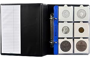 PELLER'S Album per cartoncini, 60 Tasche per oblò per Monete. 10 Fogli.