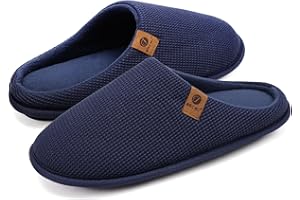 ONCAI Pantofole da Uomo Invernali Ciabatte da Casa con Memory Foam Calde Pelliccia Sintetica Cotone Scarpe Accogliente Antiscivolo Suola EU Dimensione 40-49