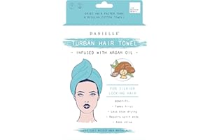 DC DANIELLE Danielle Creations Quick Dry Turban Hair Towel Infused with Argan Oil, Vegan