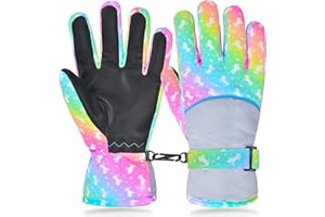 AuSletie Winter Ski Gloves Women Ski Snow Gloves Thinsulate Thermal Gloves Waterproof Cold Weather Gloves Warm Gloves for Skiing,Cycling,Motorcycle,Running