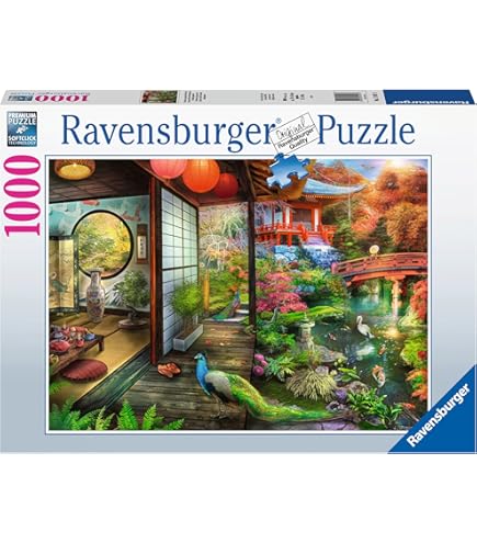 Puzzle 1000 Pezzi Per Adulti - Piante Tropicali E Fenicotteri - Dimensioni 74,9x50 Cm - In Legno E Carta, Con Lettere Sul Retro E Sacchetto Organizzatore - 2