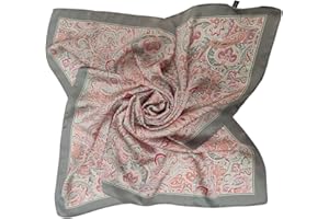 FAIRYGATE Satin Bandana Women Scarf Neck Head Hair Square Scarves Neckerchief Headwear Fashion Paisley Bandanas