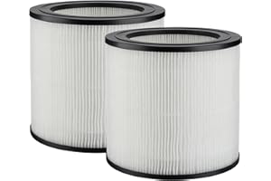 Supremery FY0611 Lot de 2 filtres de rechange compatibles avec Philips 600 Series AC0650/10 AC0651/10 Purificateur d'air FY0611/30 (2 pièces), 2 en 1 H13 True Hepa avec pré-filtre