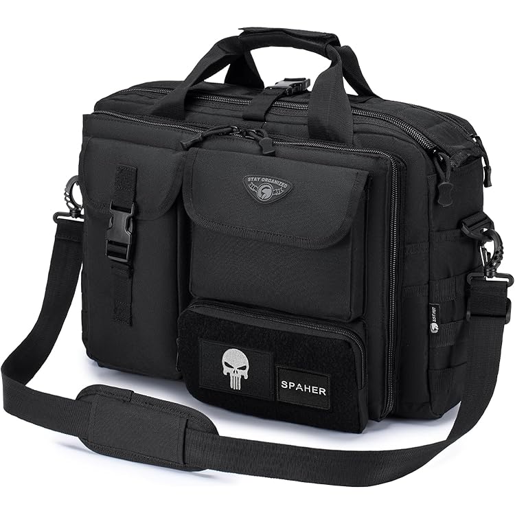 Wiserset Tactische Sling Bag rugzak voor heren, militaire schoudertas, Molle Army Assault afneembare tactische tas met flessenhouder, werktas voor EDC, wandelen, kamperen, zwart