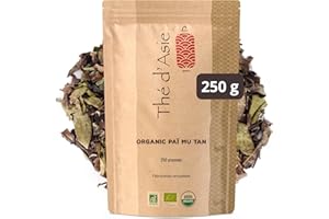 Té blanco Paï Mu Tan Té blanco orgánico de China a granel - 250 g -Agricultura ecológica certificada - Thé d'Asie de KHLA
