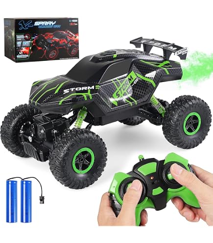 Comius Sharp Macchina Telecomandata,1/20 25km/H Macchina Radiocomandata Ad Alta Velocità, Fuoristrada A Trazione Integrale Con Luci A Led, Regalo Per Bambini Di 7-14 Anni(Rosso