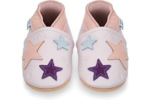 Juicy Bumbles Chaussons Cuir Souple Bébé Chausson Bebe Fille Chausson Cuir Bébé Garcon Chaussures Bébé Premiers Pas Antidérapants 0-6 Mois 6-12 Mois 12-18 Mois 18-24 Mois 2-3 Ans