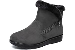 Vunavueya Stivali Donna Invernali Scarpe Stivaletti da Neve con Imbottitura Calda Stivali alla Caviglia Caldi Boots Scarpe 35-41.5