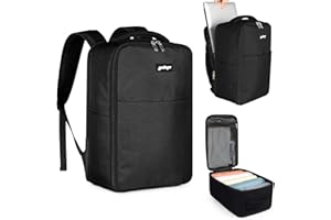 YOKGO Mochila Viaje Cabina Avion 40x20x25 20L para Ryanair, Mochila Ordenador Portatil Laptop 14”Equipaje de Mano Bajo el Asiento,Maleta de Cabina Vuelo,Bolsa de Vacaciones Negocios Escuela Negro