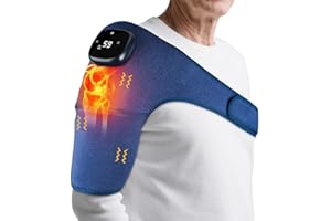 Sgakgu Knee Massager, Knee Massager with 5 Heat Settings and 8 Vibration Modes, Shoulder, Elbow and Knee Massager, for Swelling, Stiffness, Injuries and Discomfort, Single Blue