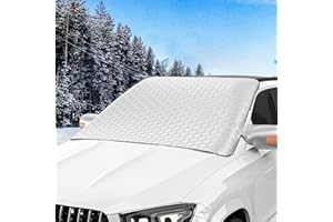 Mokani Windscreen Covers Frost, Car Windscreen Cover for Winter, Magnetic Car Windshield Cover, Snow Ice Frost Sun Dust Water Protective Front Window Cover for Cars SUVs (147x110cm)