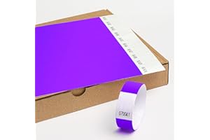 MESSIMO Bracelets Tyvek Evenementiel Sans Impression 19 x 255 mm - 100 Pieces Bracelet Identification de Festival - Autocollant et Imperméable