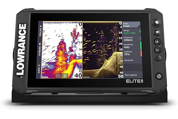 Lowrance Elite FS Series Détecteur de poissons avec graphiques C-MAP Contour+ préchargés, compatible avec cible active