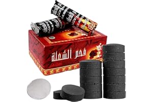 AGD LIGHTS 100 Charcoal Disc Tablet 33MM Coal Instant Light Hookah Shisha with 50 Sheets Aluminum Foils