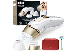 Braun IPL Silk·expert Pro 5 PL5382, Hårborttagning hemma, 4 huvuden för kropp & ansikte, fodral, Venus-rakhyvel, 1 års slät hud med synliga resultat på bara 3 veckor, present till kvinnor, Vit