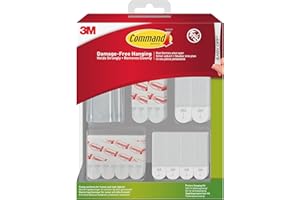 Command Picture Hanging Kit, Assorted Adhesive Strips and Hangers for Framed Pictures, Posters and Light Objects, Damage Free Hanging