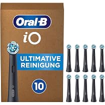 Oral-B iO Ultimative Reinigung Aufsteckbürsten für elektrische Zahnbürste, 10 Stück, ultimative Zahnreinigung, Zahnbürstenaufsatz für Oral-B Zahnbürsten, briefkastenfähige Verpackung, schwarz Gewerbe, Industrie & Wissenschaft