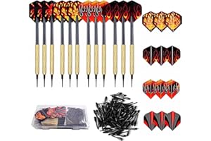 FYting 12 Pcs Darts,14 g Darts,Soft Tip Darts,24 Pcs Dart Flights,Darts with Plastic Tips Pack of 100, Dart Accessories, Soft Darts with Plastic Tips for Electronic Dart Boards (14 g)