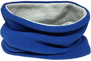 DINZIO Childrens Kids Boys Girls Warm Winter Reversible Soft Fleece Snood Neckwarmer Scarf