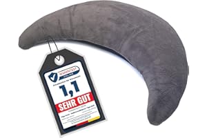 ‎TIGA-MED Tiga-Med Halbmondkissen TIGA-Soft XL | Ergonomisches Nackenkissen/Stillkissen/Kopfkissen mit Mikroperlen | zum Entspannen, Schlafen, Lesen und Stillen | Bezug separat waschbar bei 40°C (Grau)