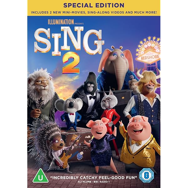 Sing 1-2 Complete Collection DVD - Sing, Sing 2 DVD - Illumination
