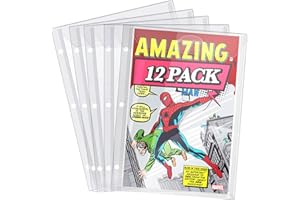 TUTATA Comic Book Bags, Binder Sleeves for Comic Books, 12 Pack Comics Protector Bags