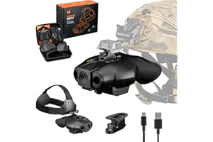 Night Vision Goggles - Nightfox Swift 2 NVG Goggle, Head or Helmet Mounted, Wide FOV, 1x Magnification, Infrared Night Vision Binoculars, Stealth 940nm IR, NODs for Airsoft