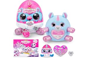 RAINBOCORNS Adopt-A-Corn Surprise Hippo (Coop) by ZURU, 15+ Surprises, Collectible Plush, Baby, Surprise Eggs for Girls & Children Ages 3+ (Hippo)