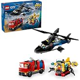 LEGO City Helikopter, İtfaiye Kamyonu ve Denizaltı Karışımı 60462 | 7 Yaş ve &Uuml;zeri &Ccedil;ocuklar i&ccedil;in Polis Memuru ve İtfaiyeci Mi