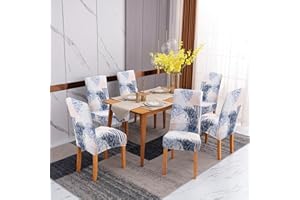 Sufdari Chair Covers 4,Stretch Dining Chair Covers, Spandex seat Covers for Dining Chairs,Elastic Washable Chair Protectors for Dining Room,Hotel,Restaurant,Banquet