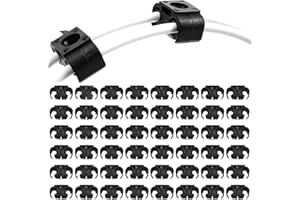 XICIKI Lot de 50 clips de tuyau de frein pour voiture - En plastique noir - Double clip - Accessoires automobiles généraux