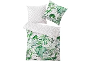 Kleine Wolke Loria pościel, bawełna, zielony, 135 x 200 + 80 x 80