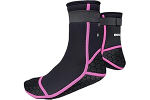 PAWHITS Chaussettes de combinaison en néoprène, 3mm chaussons de plage anti-sable, chaussettes thermiques anti-dérapantes pour plongée, surf, kayak