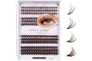 ARISON LASHES Brown Lash Clusters 20D 30D 40D 50Dmix 9–16 mix, Natural Wispy Individual Eyelash Clusters för DIY Home Makeup