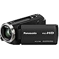 Panasonic HC-V180EG-K Videocamera Full HD (sensore da 1/5, 8 pollici, Full HD, zoom ottico 50x, grandangolo da 28 mm, stabili