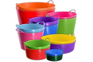 TUBTRUGS & TIGERBOX Tubtrug® Mini Shallow Pink - Red Gorilla Strong Flexible Gorilla-Tub® Storage Bucket Baskets