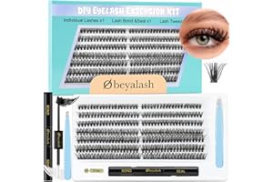 KIT Pestañas Postizas Individuales 280PCS Kit Extensiones De Pestañas D Curl DIY Pestañas Postizas Naturales Pestañas Individuales Pegamento Pestañas Postizas at Home by Obeyalash (40D D Curl 9-15mm)