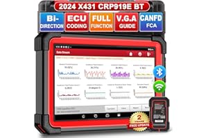 LAUNCH X431 CRP919EBT OBD2 Auto Diagnostica per Sistema Completo Diagnosi Professionale Bidirezionale 31+ Reset di Servizio, CANFD&DOIP, Codifica ECU, 2 Anni di Aggiornamento, OBD 2 Bluetooth