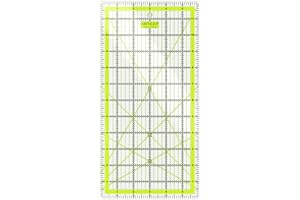 Arteza Règle De Couture En Acrylique Résistant Avec Échelle En Pouces 6" X 12" (15,24 X 30,48 Centimètres) - Lignes De Quadrillage Bicolores Pour Patchwork