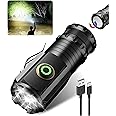 Ghime LED Flashlight Rechargeable USB C Charging, Powerful 20000 Lumens with 4 Light Modes, Pocket Flashlight with Clip, Magnetic Flashlight for EDC,Camping, Hiking, Emergency (Style - 2)