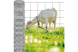 AMAGABELI GARDEN & HOME Amagabeli Garden Home 50m L10/120/15Wire Stock Fencing Hot Dipped Galvanized Netting 1.9mm Wire Diameter Garden Farm Paddock Boundary Fence Livestock Fence for Pig Sheep Deer Cow Horse HC07