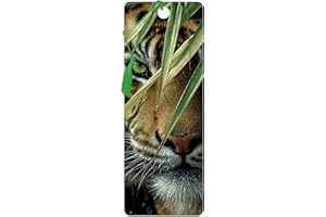 3D LiveLife Marque-page - Forêt Émeraude de Deluxebase. Marque page Tigre avec illustrations 3D lenticulaires sous licence de l'artiste renommé Collin Bogle