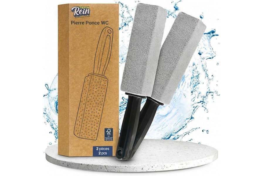 Toilet Pumice Stone 2x - Extra Strong Urine Remover - Pumice Stone Toilet & WC - Pumice Stone Cleaner - Removes Urine Stone, Limescale & Brown Stone - Toilet Cleaner
